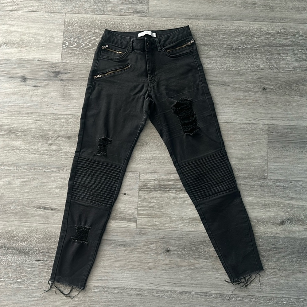 Zara Black Ripped Jeans